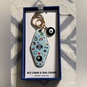🔹️ Piper K 🔹️“Feeling Lucky” 8 Ball, evil eye, 777 Key Chain Bag Charm